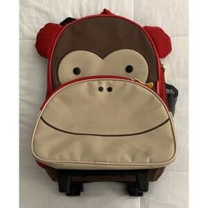 Skip Hop Monkey Luggage with Wheels Child Travel Carry On Bag